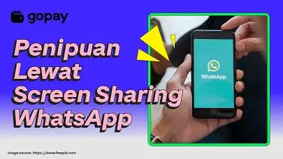 Penipuan lewat screen sharing WhatsApp